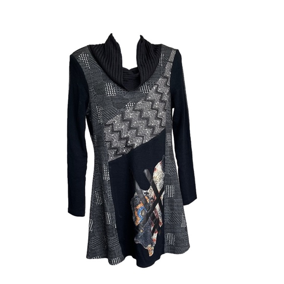 Adore Dresses & Skirts - Adore patchwork knit dress small